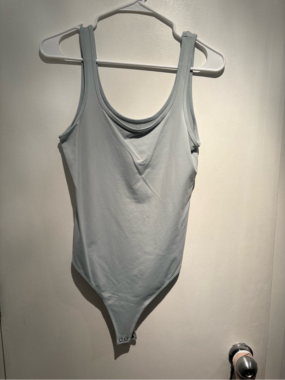 Abercrombie & Fitch Soft A&F Light Blue Scoop Neck Bodysuit